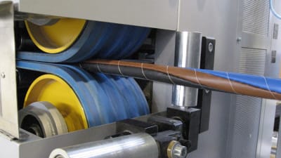 SZ stranding line for sector shaped power cables in long production lengths