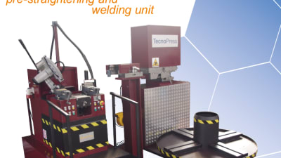 Pre-straightening and welding unit for wire rod