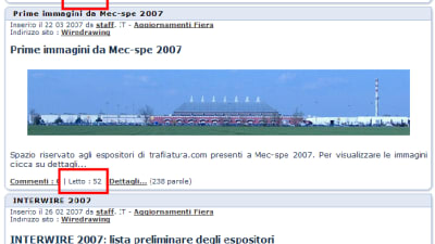 trefilage.com: communication interne. Mise à jour du pole techno et de la salle de presse