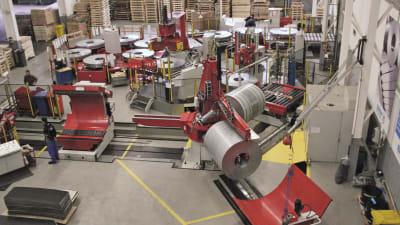 Automated packaging lines for slit-coils