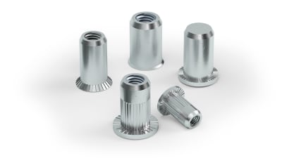 Cylindrical threaded inserts