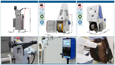 Unwinding machine for wire coils up to 20 Kg