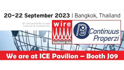 L'équipe de Continuus-Properzi au salon wire Southeast Asia 2023 à Bangkok