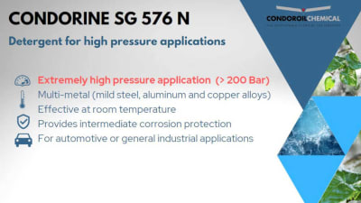 Discovering Condorine SG 576 N, the high-pressure detergent by Condoroil Chemical