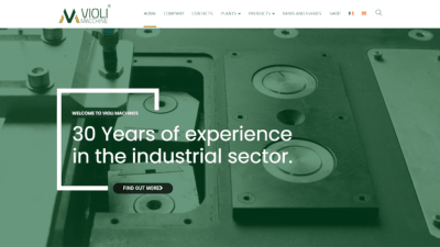 Well-designed interface for effective navigation: Violi Macchine to unveil its new website