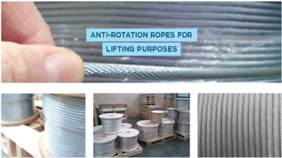 Safe lifting with anti-rotation ropes offered by Blutref