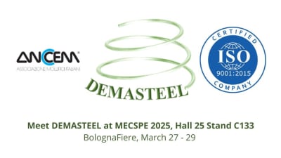 Demasteel’s 2025 kicks off with exciting news: ANCCEM, ISO 9001, and Mecspe