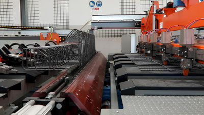 AUTOBEND : production en flux tendu de treillis pliés pour éléments préfabriqués