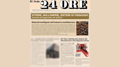 La 3RP150 di ORT Italia presentata su Il Sole 24 Ore