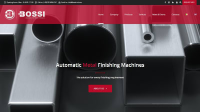 Bossi Srl goes online with a new website: metal finishing machines just a click away