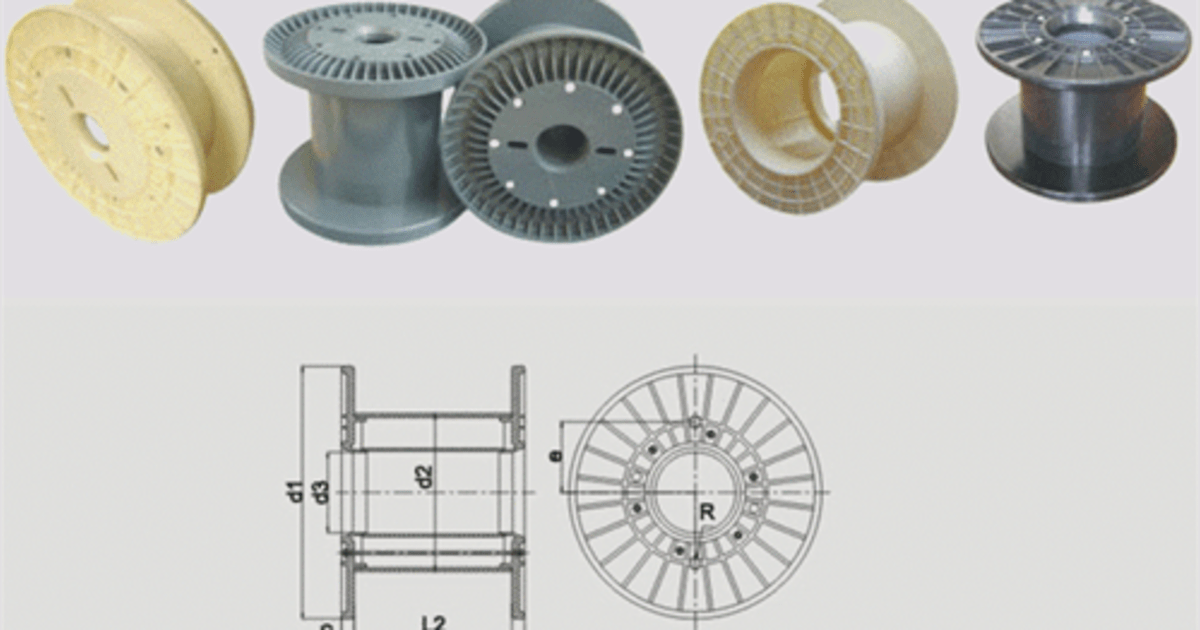 Big bore plastic reels for European and American wire drawing machines ...
