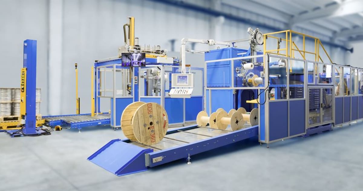 Automatic spool winding lines expometals
