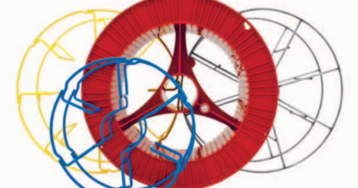 Wire basket spools for welding wire expometals