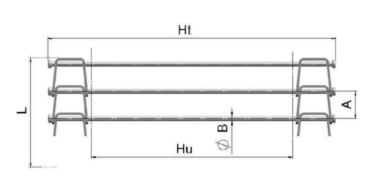 Wire mesh belt with straight crosspiece and side mesh - NTDC | expometals