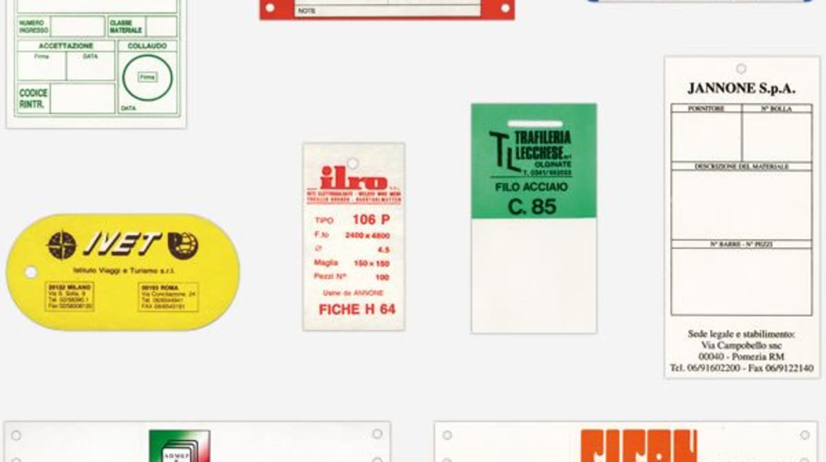 Polyester and paper composite tags | expometals