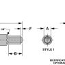 Indented hexagon washer head pins