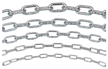 Low-carbon steel welded link chain