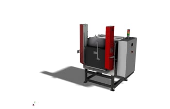 Industrial furnace with horizontal chamber for springs hardening