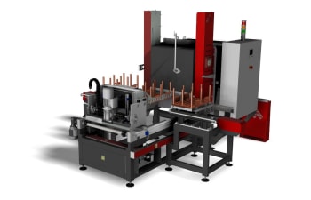 Automatic heat treatment station for superalloys springs