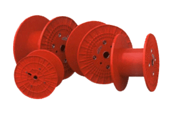Plastic and steel composite reels