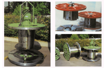 Collapsible reels with mechanical, pneumatic or hydraulic release