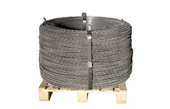 Triangular section steel wire with for gratings
