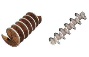 Spiral brushes for rod and wire