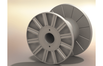 Spule mit gepresstem Doppelflansch für Metalldraht – BFP