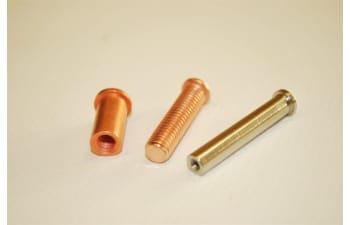 Inserts for capacitor discharge and short arc welding