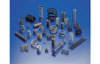 Cylindrical, conical, biconical compression springs with R/L endings