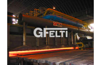 Walking hearth furnace for rolling lines