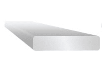 Cold rolled flat wire bars with radiated edges