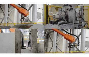 Robots de desflejado y desbandado para bobinas de acero