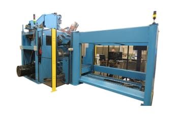 Automatic wire spooling machine, horizontal