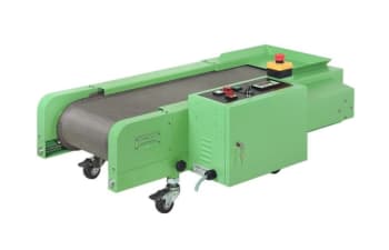 Cooling conveyors for springs and small metal parts