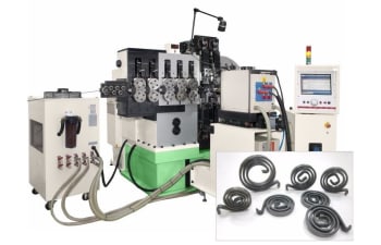 Flat spiral spring making machines