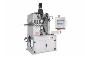Multi-axis spring coiling machines