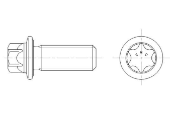 Außentorx-Schrauben mit Außenflansch
