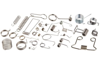 Cylindrical torsion springs with radial or longitudinal legs