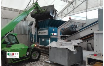 Trituratore bi-albero per RSU, alluminio e pneumatici
