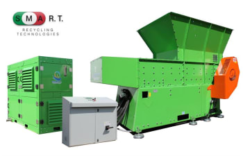 Trituratore monoalbero premacinatore per cavi elettrici