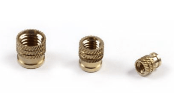 Threaded press-in bushes and studs for thermoplastic materials