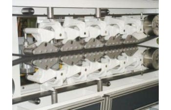 Belt caterpillars for cables, ropes, tubes or profiles
