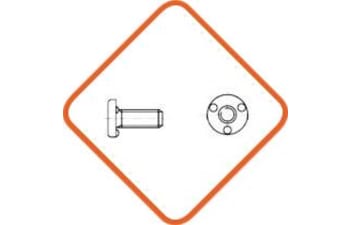 Welding screws with 3 pins