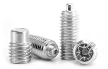 Set screws and head-less screws for fastenings