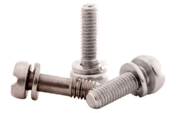 Screws with pre-assembled washers
