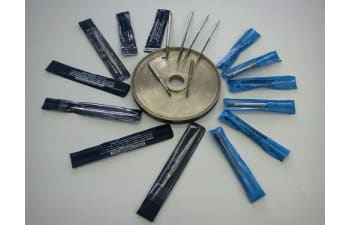 Diamond files and angle pins