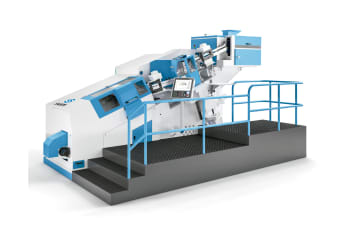 Thread rolling machine with washer assembly