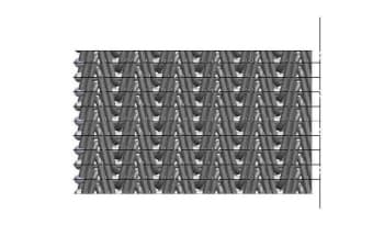 Wire mesh belt with multi-insert straight crossbar & tight mesh - NTF