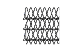 Wire mesh belt with wavy crossbar and double spiral - NSDTO